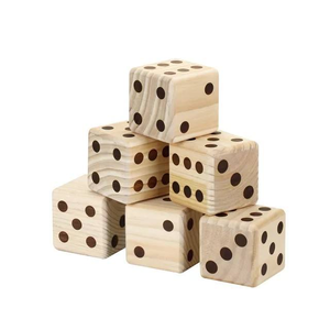 Dés en bois naturel faits à la main en noyer, olive, cerisier et érable, dés de jeu, dés de Ludo - Product Image 5