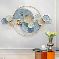 Moderne goldene Metallkreise Gruppen-Wandkunst Luxus-Wandkunst klassische Heimdekoration Wanddekoration
