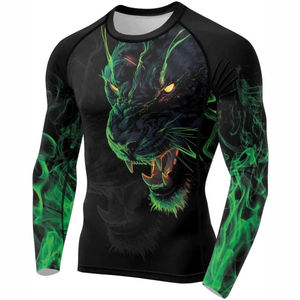 Rashguard Homme Respirant et Écologique à Sublimation Intense, Logo Personnalisé pour Entraînement Arts Martiaux NO-GI Grappling Jiu-Jitsu - Product Image 2