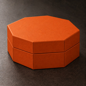 Boîte cadeau rigide octogonale personnalisée pour Halloween avec couvercle, emballage imprimé maison hantée pour bonbons et cadeaux - Product Image 2