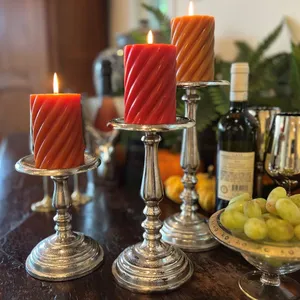 Premium Decorative Iron <b>Candle</b> Holder with Timeless Designer CraftsmanshipStainless Steel <b>Candle</b> Stand Set of 3 Durable Home - Product Image 6