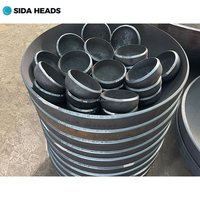 Têtes de réservoir hémisphériques haute pression 1000mm extrémité bombée demi-sphère acier inoxydable fonte malléable forgeage 14mm soudure de taille de tuyau