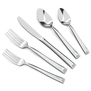 Juego de cubiertos de acero inoxidable de alta calidad, duradero, resistente al óxido, para cocina, mesa de comedor, hotel, buffet, catering - Product Image 4