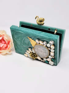 Monedero de embrague de noche de resina con temática de Ángel estilo antiguo para decoración y regalo de bodas - Product Image 2