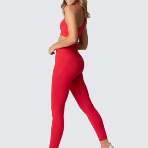 Conjunto de Yoga para Mujer, Ropa Deportiva, Chaqueta Dorada con Cierre, Prendas Deportivas Negras Acanaladas, Conjunto de Yoga Femenino de Alta Calidad - Product Image 5