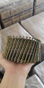 Clavos de bobina de calidad de exportación de Malasia, 75mm, 3 pulgadas para carpintería, anillo de tornillo terminado brillante o electro galvanizado, vástago liso - Product Image 3