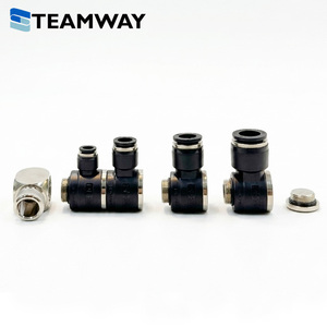 TEAMWAY Modular Pneumatic Manifold Block <b>Quick</b> Fitting, Rotary Multi Tube Hose <b>Connector</b> Air Push in Joint Adapter - Product Image 3