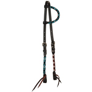 Venta al por mayor 100% cuero de vaca genuino Western Beaded One Ear Headstall Premium mejor calidad del proveedor del fabricante - Product Image 3
