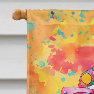 Dálmata Hippie Dawg poste de porche grande decorativo patio Banner Multicolor poliéster casa pared colgante ilustraciones Multicolor - Product Image 3