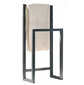 Porte-serviettes en acier inoxydable chromé poli avec support pour décoration de salle de bain moderne, design élégant, durable et antirouille - Product Image 4