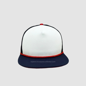 INJAE Custom 5 Panel Snapback <b>Hat</b> Mesh Back Rope Trucker <b>Hat</b> Flat Brim Sport Cap High-Quality Embroidery Logo OEM - Product Image 6
