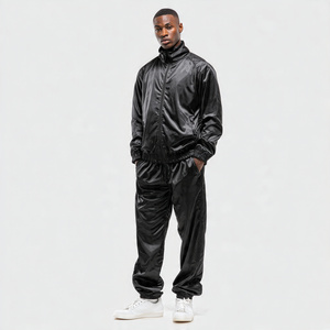 Customize <b>Polyester</b> Sweatsuit Men Outdoor Waterproof <b>Polyester</b> <b>Tracksuit</b> Men's Zipper Nylon <b>Polyester</b> Jacket Pants Two Piece - Product Image 2