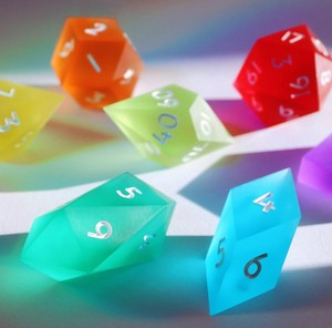 Handmade Resin <b>Polyhedral</b> <b>Dice</b> Set Transparent Colorful Irregular Shapes Artistic Casting For Tabletop Games - Product Image 1