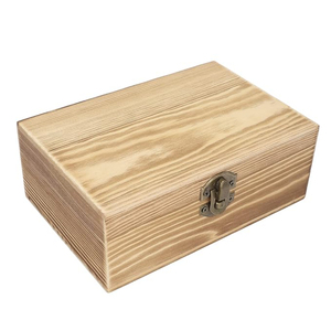 High Quality Wooden <b>Treasure</b> <b>Chest</b> Box With Domed Curved Lid And Metal Clasp| Eco-Friendly Custom Logo Natural Wood Gift Boxes - Product Image 4