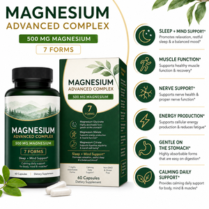 Capsules de complexe de magnésium avancé à 7 formes, 500 mg par dose, avec glycinate, malate, citrate, taurate, lysinate, orotate, <span class=keywords><strong>chlorure</strong></span> - Product Image 5