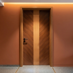 Porte battante coulissante en bois plaqué, ouverture latérale, usage intérieur, appartement, bureau, villa, isolation acoustique, bien scellée - Product Image 3