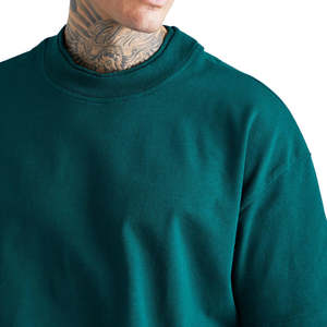 T-shirt décontracté pour homme en coton tricoté 100 %, coupe ample, anti-plis, séchage rapide, respirant, style boxe - Product Image 6