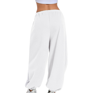 Pantalones deportivos de algodón suave para mujer, pantalones de chándal de corte cómodo, pantalones deportivos lisos con logotipo personalizado, ropa de gimnasio para mujer - Product Image 6
