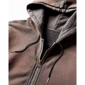 Sudadera con capucha y cremallera para mujer, personalizada por el fabricante, con lavado ácido, diseño estampado desgastado, estilo urbano, térmica, vintage personalizada - Product Image 6
