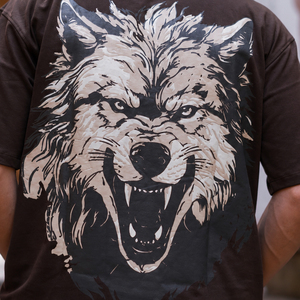 Camiseta de Manga Corta con Cuello Redondo para Hombre, Mezcla de Algodón/Poliéster, Estilo Vintage, Hombros Caídos, Diseño Frontal y Trasero, Venta al Por Mayor Personalizada - Product Image 2