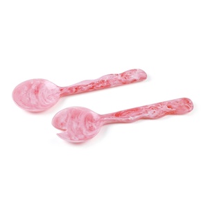 Cucharas de Servir de Resina Rosa Marmoleada con Mangos Largos, Diseño de Lujo, Acabado Espejo, Capacidad de 10 ml - Novedad para Fiestas - Product Image 6