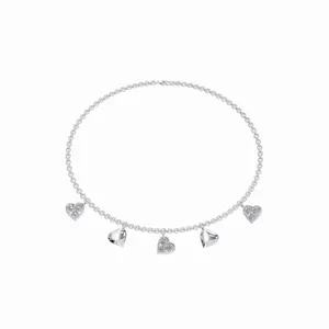 Bracelet en diamant cultivé en laboratoire, or blanc 18 carats, bracelet en diamant 9 pierres pour femme, fiançailles/mariage, certifié IGI, bijoux tendance - Product Image 1
