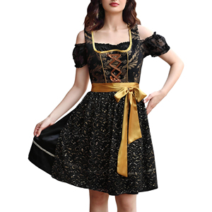 Última Novedad 2026: Vestido Dirndl Único - Traje Alemán Oktoberfest Bávaro - Elegante Dirndl para Halloween - Product Image 1