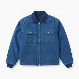 Veste de travail en denim vintage avec logo personnalisé, veste de travail en toile pour hommes, veste de charpentier, mécanicien, camionneur - Product Image 1