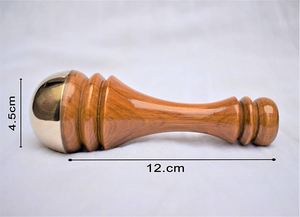 High Quality Custom Logo Wood Kansa Wand Double Sided Handmade Home Decor Ayurvedic Body <b>Massager</b> Foot Care <b>Tool</b> Modern Design - Product Image 5