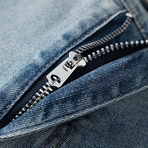 Jeans personnalisés pour hommes – Pantalons droits en denim élégants pour hommes – Jeans streetwear blancs délavés coupe slim extensibles - Product Image 5