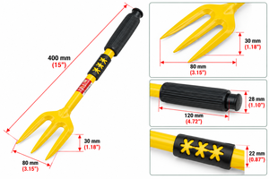 คราดมือ JAYA MATA JM168 3 ซี่ ขนาด 15 นิ้ว ทำจากเหล็ก พร้อมด้ามจับ PVC สำหรับพรวนดิน กำจัดวัชพืช และดูแลสวนในบ้าน - Product Image 5