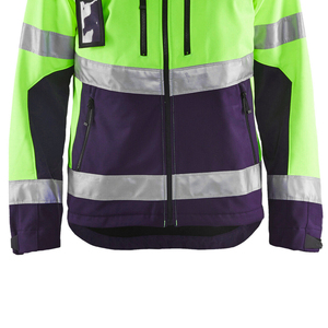 Chaqueta de Seguridad Reflectante de Alta Visibilidad ANSI Clase 3, Impermeable, Softshell, Amarillo Neón, para Trabajo de Construcción, para Hombre - Product Image 4