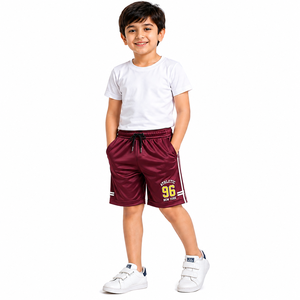 Shorts de sport personnalisés en gros pour garçons, shorts de gym et d'entraînement en polyester pour enfants, respirants, légers, à taille élastique - Product Image 2