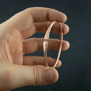 Handmade by copper jewelry Modern antique design New Luxury Polished Modern Copper <b>Bangle</b> Women Magnetic <b>Engraved</b> design for gif - Product Image 6