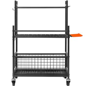 Organizzatore per Attrezzi da Giardino a 16 Scomparti con Ganci, Porta Utensili a Torre per Manici Lunghi, per Organizzazione e Stoccaggio in Garage e Giardino - Product Image 1