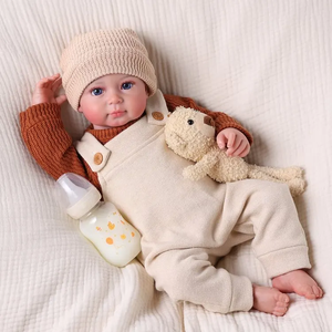 Poupée réaliste <span class=keywords><strong>Jamie</strong></span> de 20 pouces, bébé garçon reborn, corps en tissu doux, membres en vinyle, poupée bébé. - Product Image 5