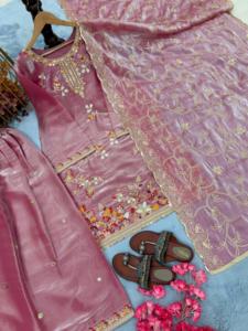 Top y Dupatta de Alta Calidad con Bordado Suave para Fiestas, Estilo Indio-Pakistaní, Proveedor Indio Confiable, Maruti Fashion para Mujer - Product Image 3