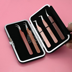 Professional Eyelash Extension Tweezer Volume Fiber Tip Isolation Straight Tweezer for False Eyelashes on Sale - Product Image 1