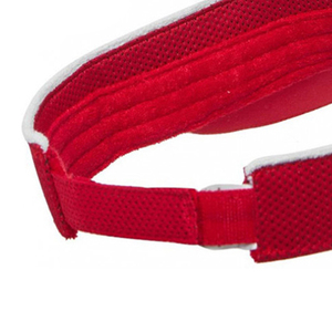 Casquette de golf unisexe en maille rouge avec visière, fermeture auto-agrippante réglable, couleur unie, style décontracté, printemps-été - Product Image 5