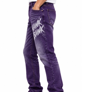 Jeans en denim pour hommes, style classique, coupe droite, effet usé, matière extensible douce, poches fonctionnelles, décontracté, en coton - Product Image 3