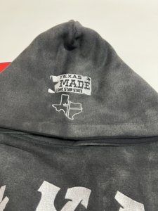 Novedad: Sudadera con capucha de 500 g/m² con bordado personalizado, apliques de estilo vintage, corte y confección oversize, efecto lavado a la piedra y ácido, estilo cropped. - Product Image 3