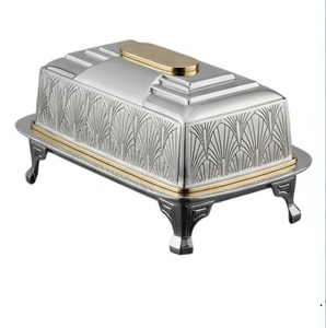 Beurrier Poli Brillant Personnalisé en Acier Inoxydable Plaqué Or et Argent de Haute Qualité pour la Table et la Cuisine - Product Image 5