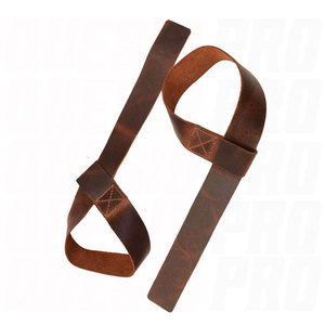 Leather Weightlifting <b>Straps</b> with Custom Logo Heavy Duty Grip Support for Deadlift Pull Ups and Strength Training Gym Workout - Product Image 3