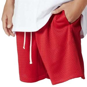 Best Selling <b>Men's</b> High Street Mesh <b>Shorts</b> <b>Black</b> Solid Color Quick Dry Breathable with Custom Logo Design - Product Image 1