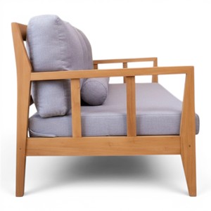 Commercial Grade Solid Teak <b>Wood</b> 3 Seater <b>Sofa</b> Mid Century Modern Outdoor Chair Couch Fabric Garden Patio Lounge <b>Sofa</b> Furniture - Product Image 3