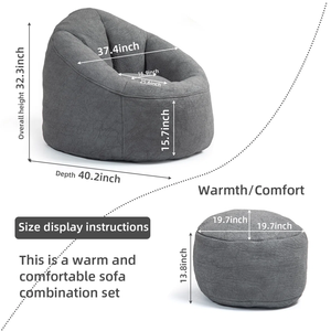 <b>BEAN</b> <b>BAG</b> High Quality New RELAX CHAIR FOAM LIVING ROOM Microfiber BEDROOM Luxurious <b>Bean</b> <b>Bag</b> MD07 - Product Image 4