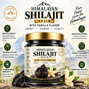 Résine de Shilajit de l'Himalaya de qualité supérieure, 30g, saveur vanille, fabriquée à partir de résine de Shilajit pour le bien-être quotidien et la vitalité. - Product Image 2