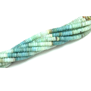 Magnifiques perles d'amazonite teintées en forme de rondelle plate, perles d'amazonite plates en forme de rondelle de 5-6 mm, pour la création de bijoux. - Product Image 5