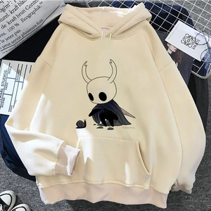 เสื้อฮู้ดผู้ชายสไตล์เกาหลี Hollow Knight สำหรับฤดูหนาว ผ้าฝ้ายแท้ 100% สไตล์ฮาราจูกุ - Product Image 2
