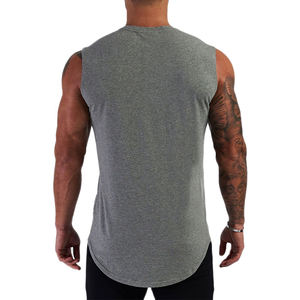 Camiseta sin mangas de alta calidad para hombre, lisa, sin estampado, con posibilidad de logotipo personalizado, ropa deportiva para hombre. - Product Image 2